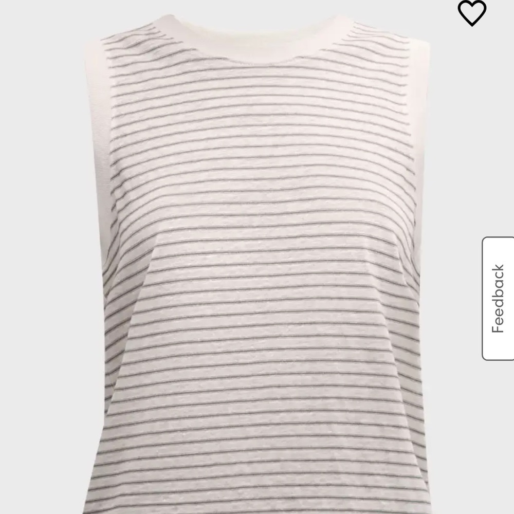 Frame striped crew neck muscle tee